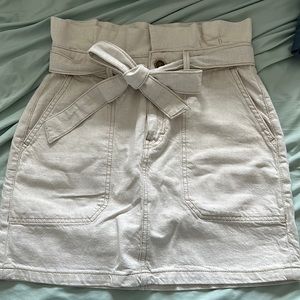 Khaki cinched free people skirt